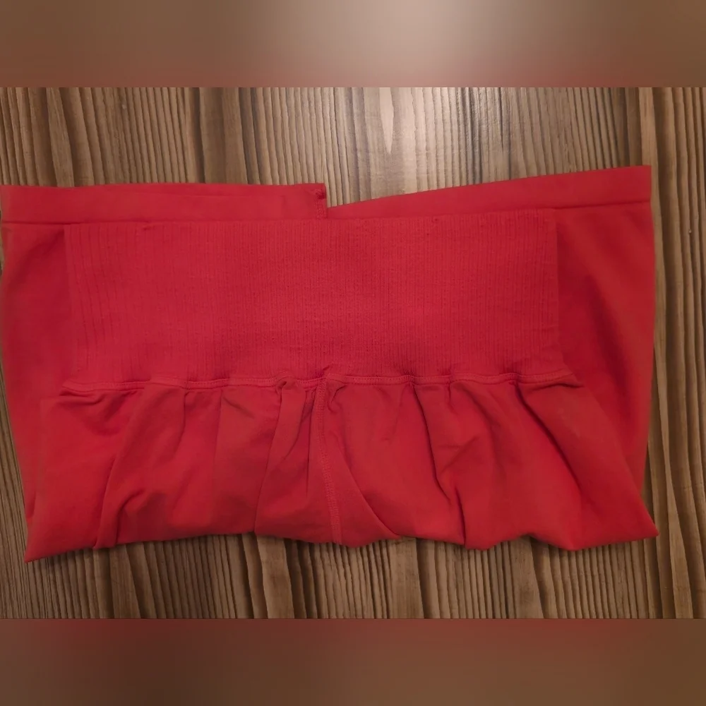 Free People Movement Coral Scarlet Bike Shorts With Scrunch Booty!